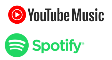 Symbol für Spotify und YouTube Music Symbol für Spotify und YouTube Music