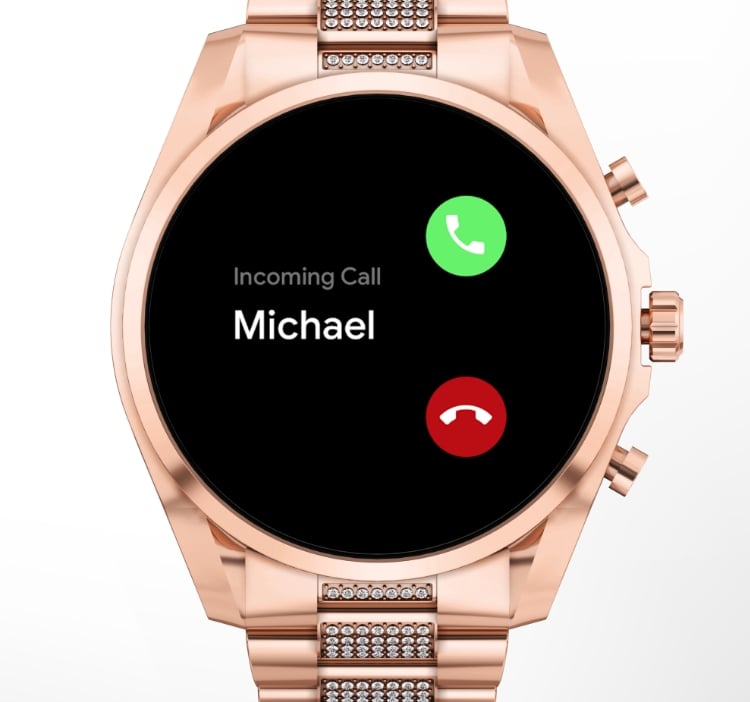 Rose gold-tone Michael Kors Gen 6 smartwatch.