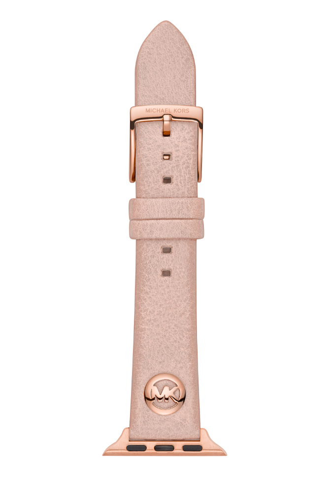 Michael Logo Charm Blush Leather 38/40mm Apple Watch® - MKS8004 - Watch Station