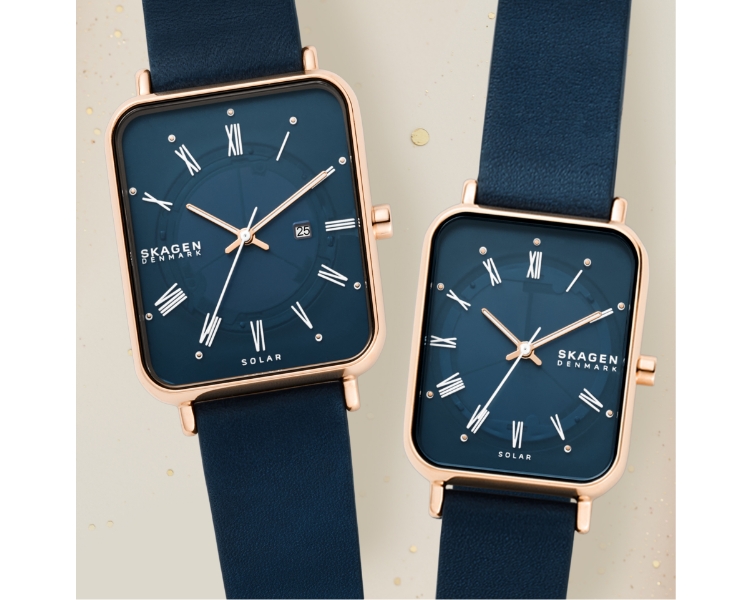 Matching Skagen Solar watches.