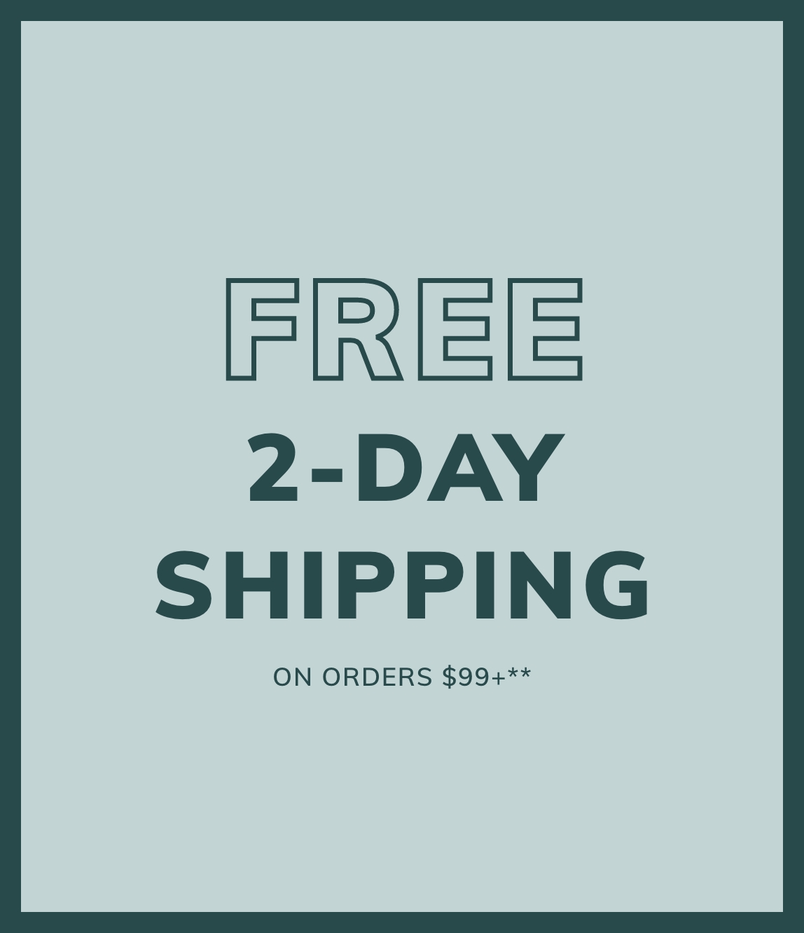 FREE 2-Day Shipping On Orders $99+**