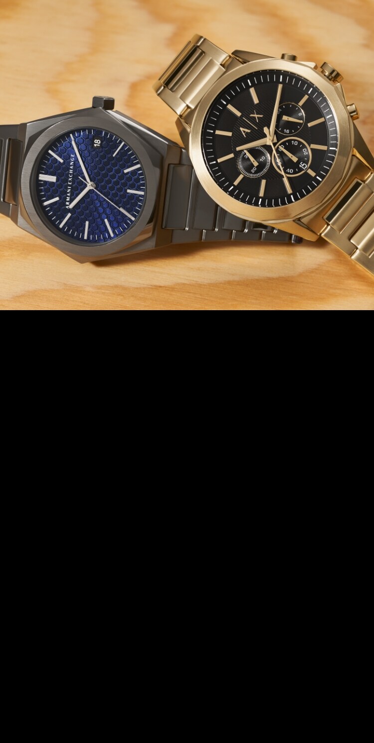 two Armani Exchange bestselling watches