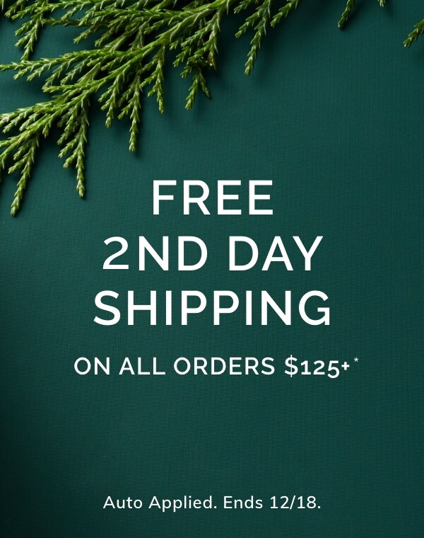 FREE 2nd Day Shipping On All Orders $125+