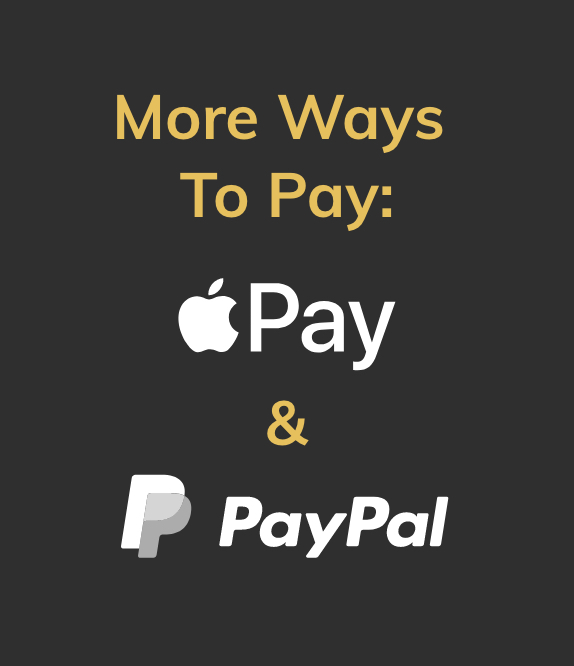More ways to pay. Apple Pay and PayPal.